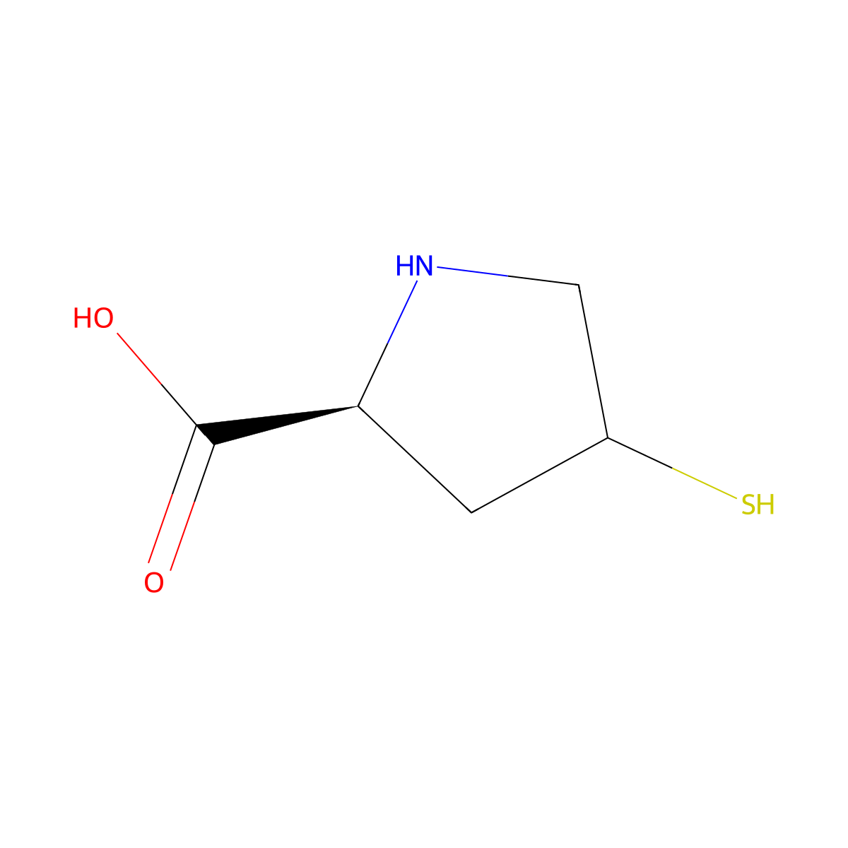 4-Sulfanyl-L-proline molecular structure, CAS 55309-60-9
