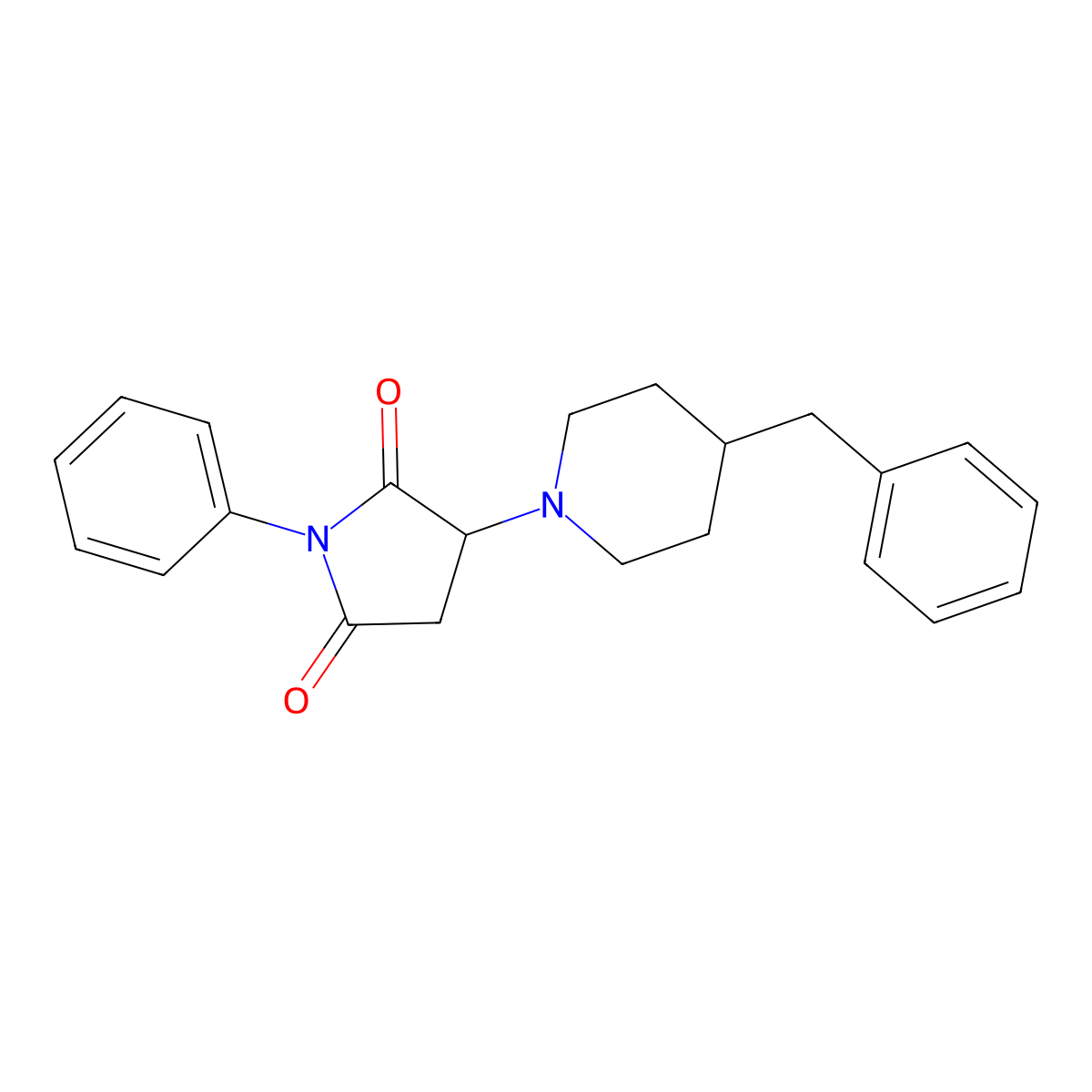 3-(4-Benzylpiperidin-1-yl)-1-phenylpyrrolidine-2,5-dione molecular structure, CAS 5531-10-2