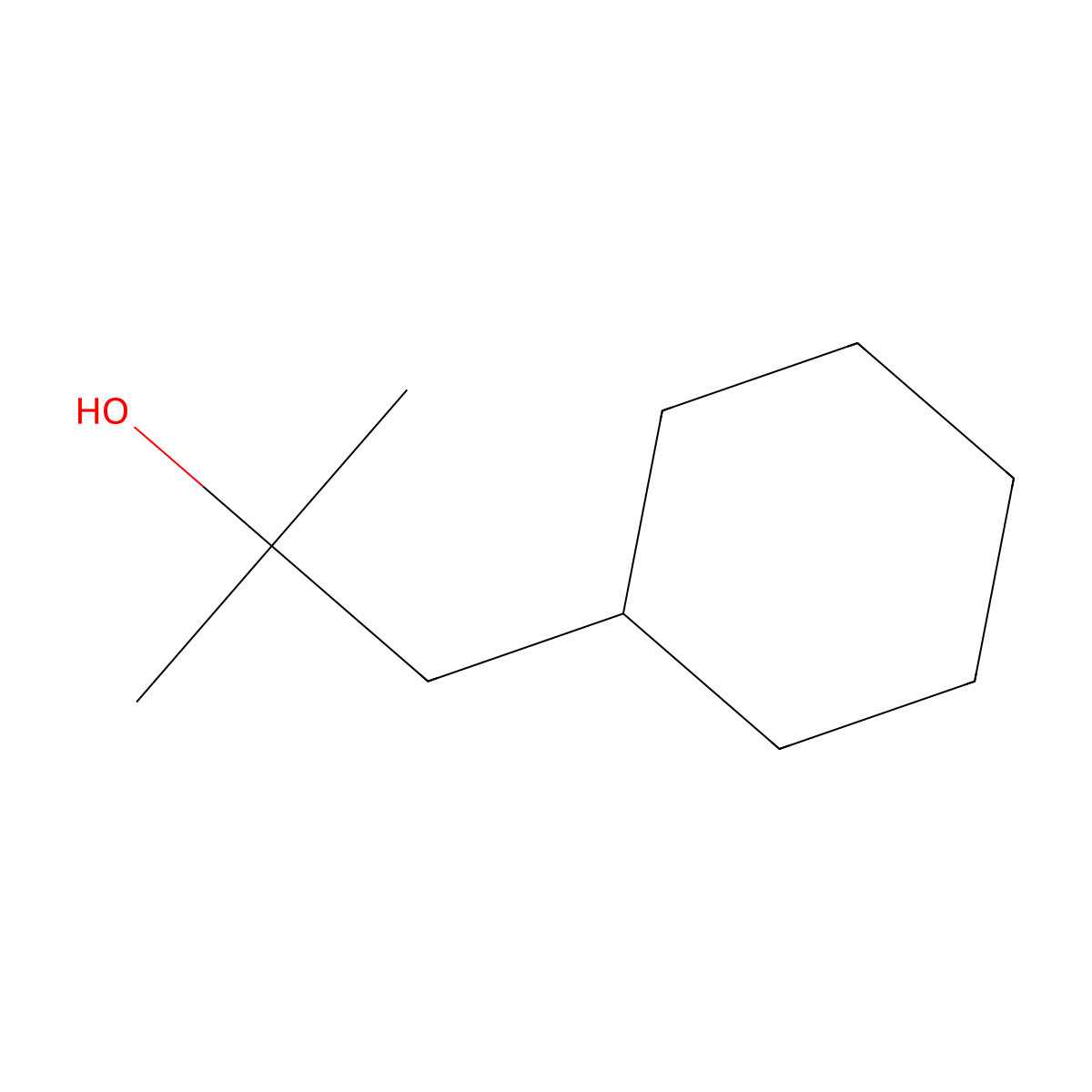 1-Cyclohexyl-2-methyl-2-propanol molecular structure, CAS 5531-30-6