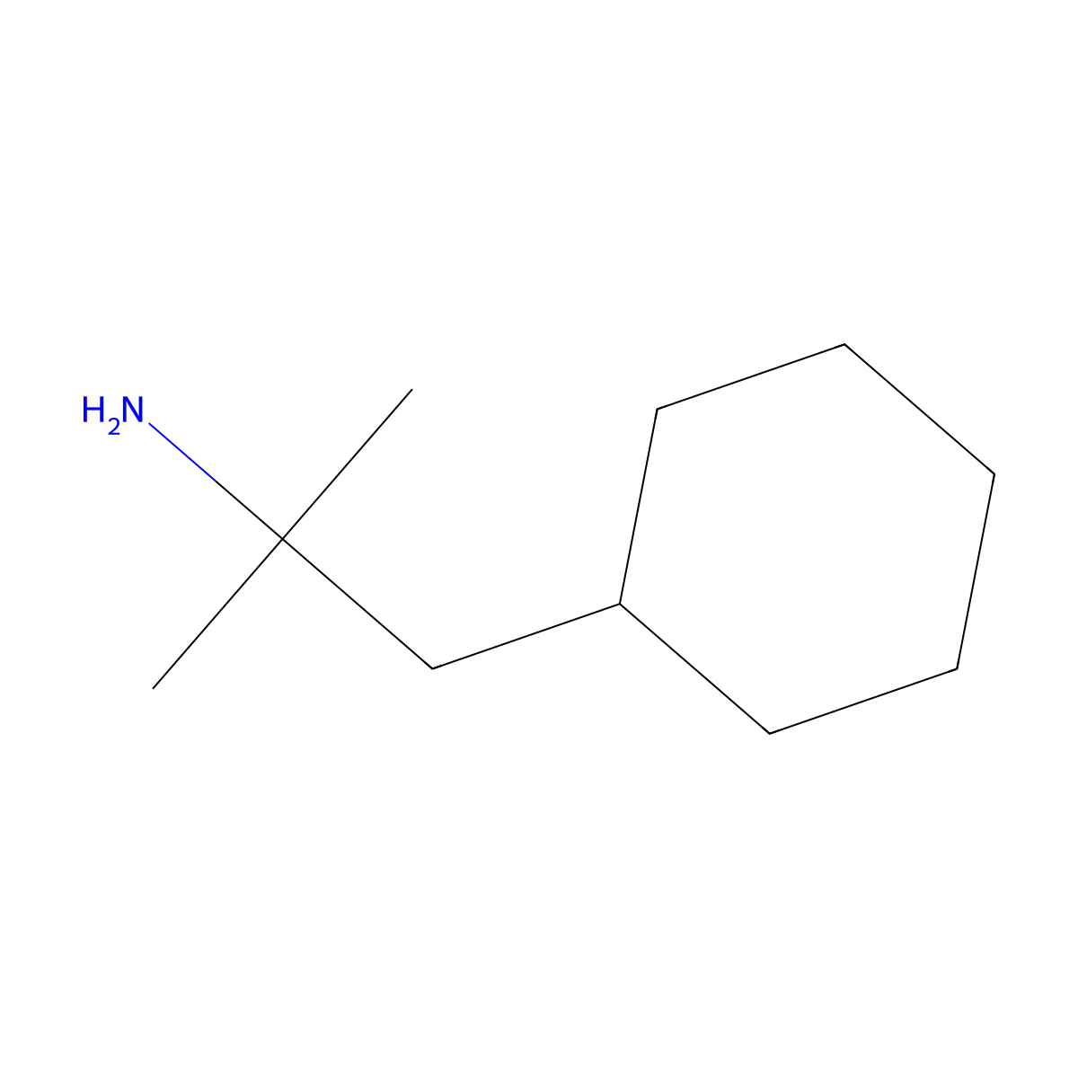 alpha,alpha-Dimethylcyclohexaneethanamine molecular structure, CAS 5531-31-7