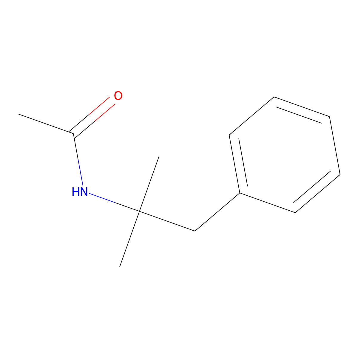 (N-(2-Methyl-1-phenyl-2 propanyl) acetamide molecular structure, CAS 5531-33-9