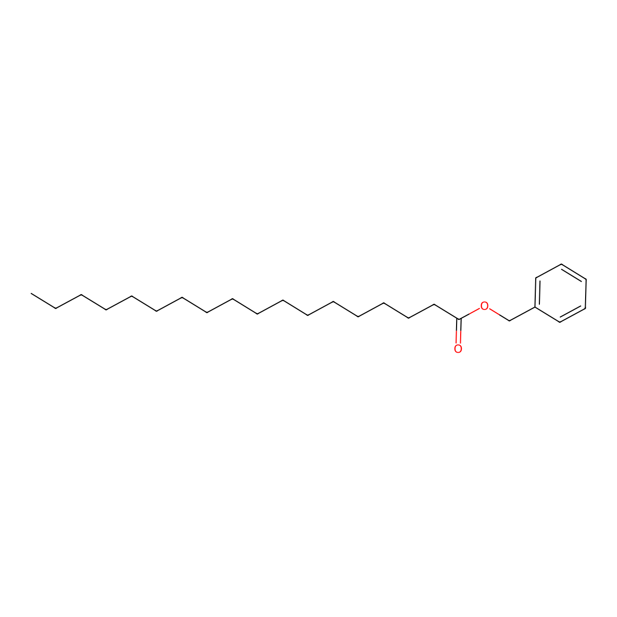 Benzyl stearate molecular structure, CAS 5531-65-7