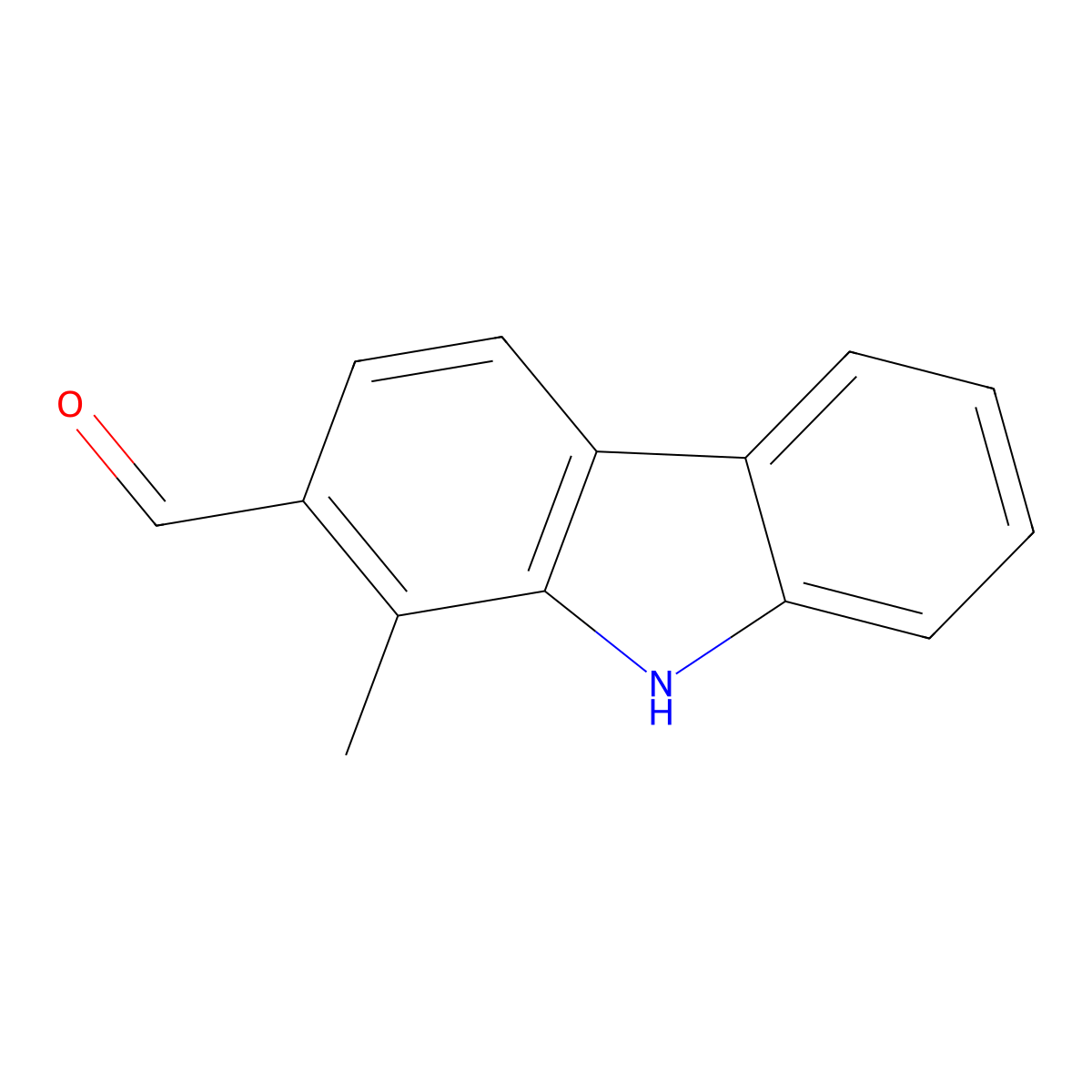 1-methyl-9H-carbazole-2-carbaldehyde molecular structure, CAS 5531-68-0