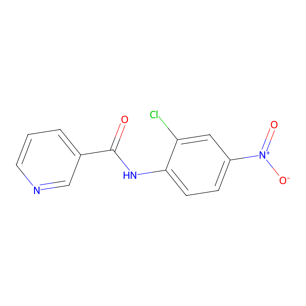 N-(2-Chloro-4-nitro-phenyl)pyridine-3-carboxamide molecular structure, CAS 5531-93-1