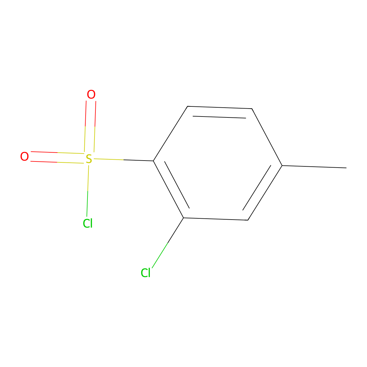 2-Chloro-4-methylbenzene-1-sulfonyl chloride molecular structure, CAS 55311-94-9