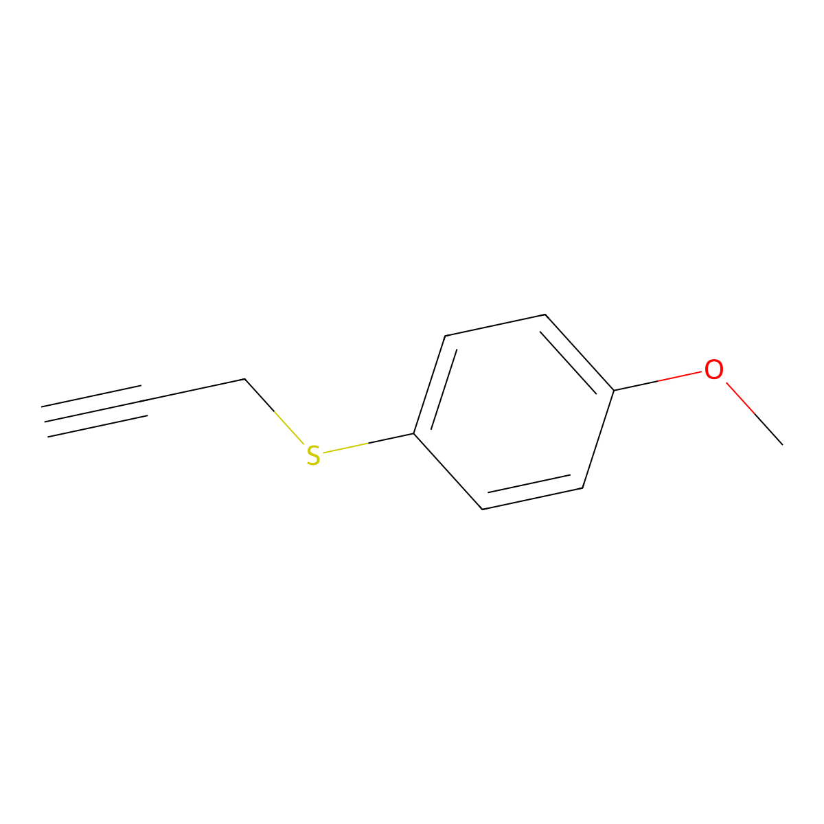 1-Methoxy-4-(2-propyn-1-ylthio)benzene molecular structure, CAS 55312-79-3