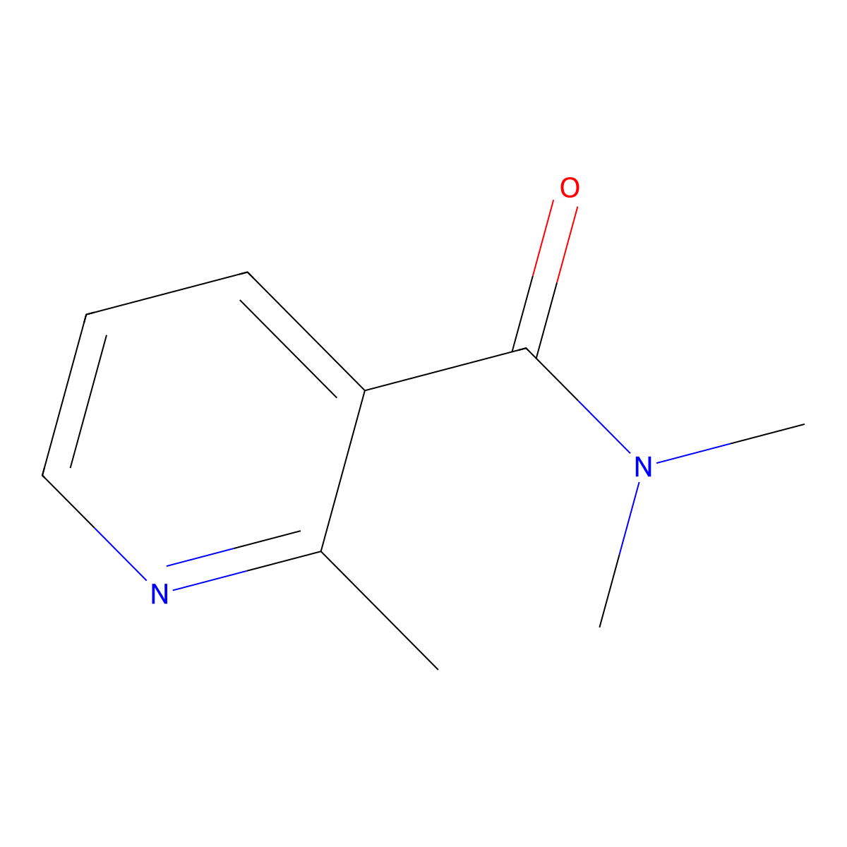 N,N,2-trimethylnicotinamide molecular structure, CAS 55314-17-5