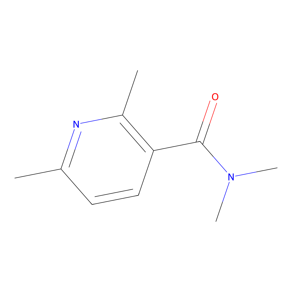 N,N,2,6-Tetramethyl-3-pyridinecarboxamide molecular structure, CAS 55314-20-0