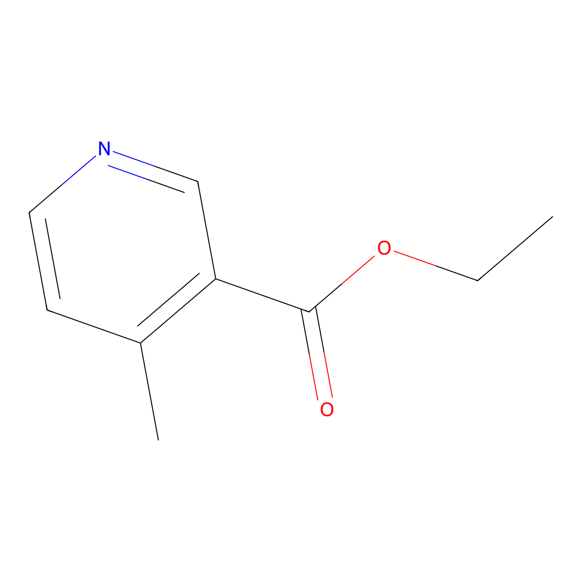Ethyl 4-methylnicotinate molecular structure, CAS 55314-29-9