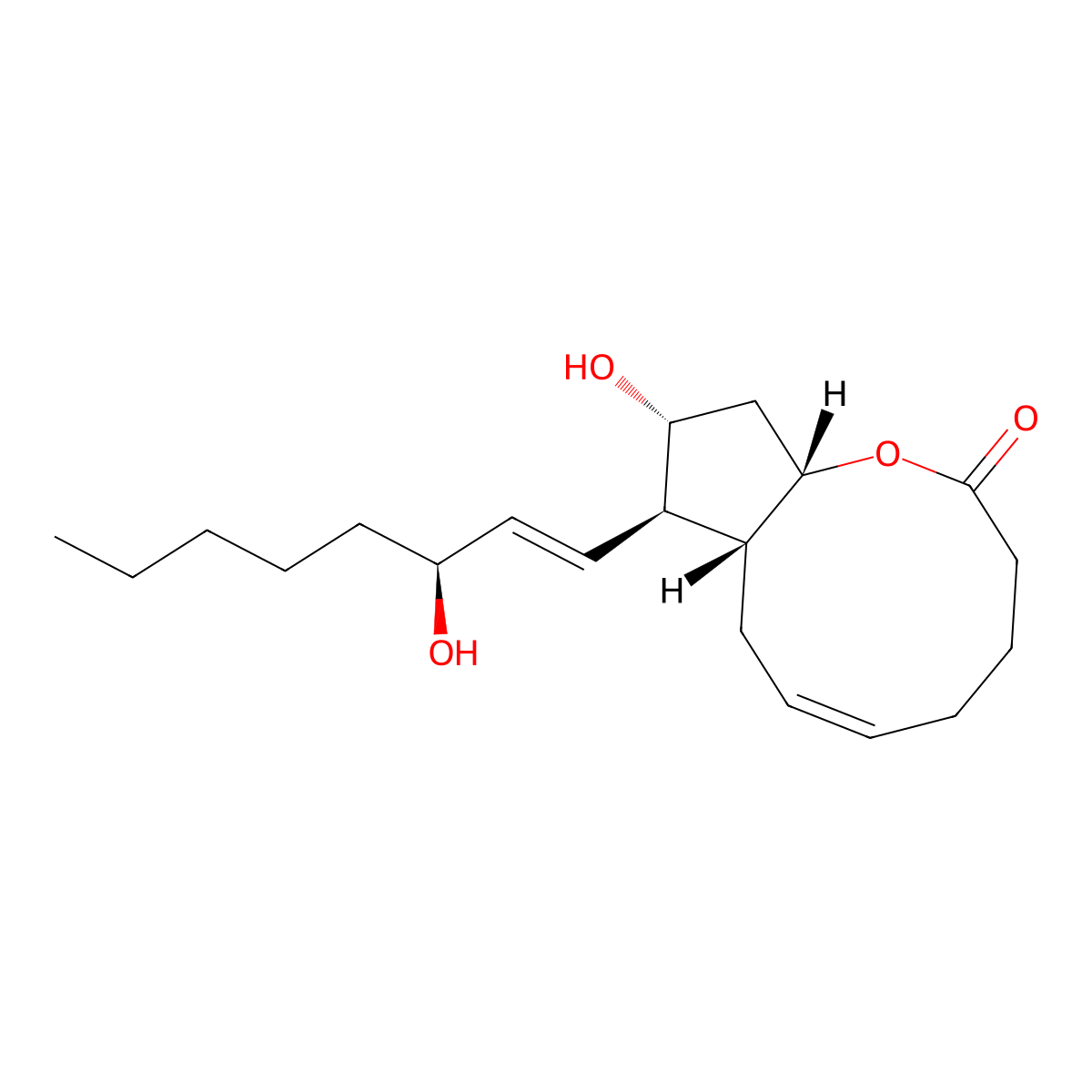 PGF2alpha-1,9-lactone molecular structure, CAS 55314-48-2
