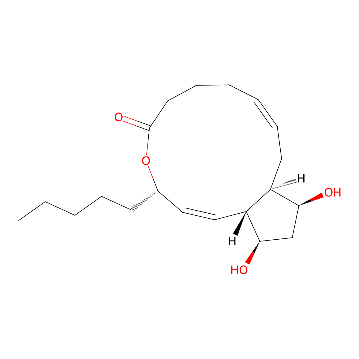 Prostaglandin F2alpha 1,15-lactone molecular structure, CAS 55314-49-3