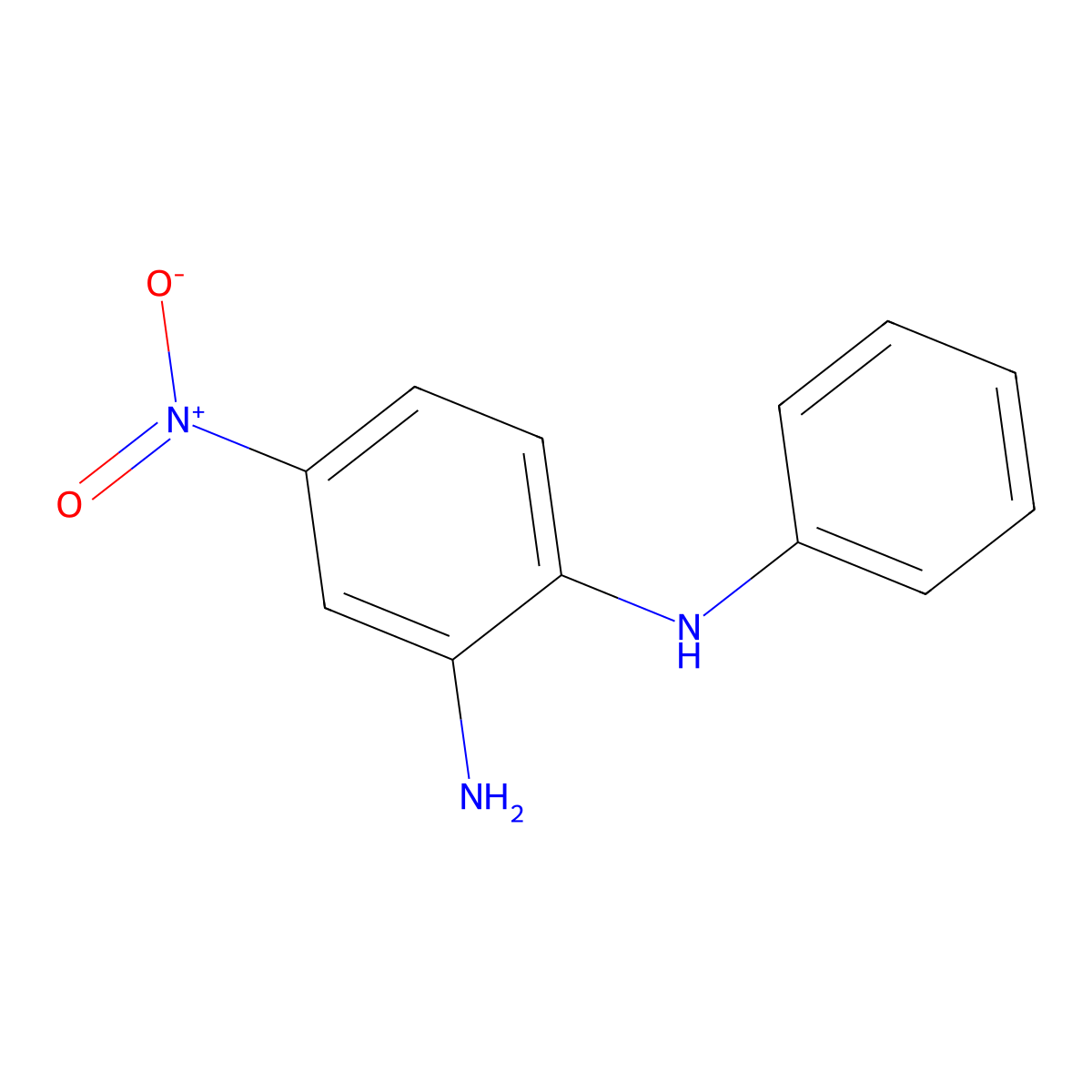 1,2-Phenylenediamine, 4-nitro-N1-phenyl- molecular structure, CAS 55315-12-3