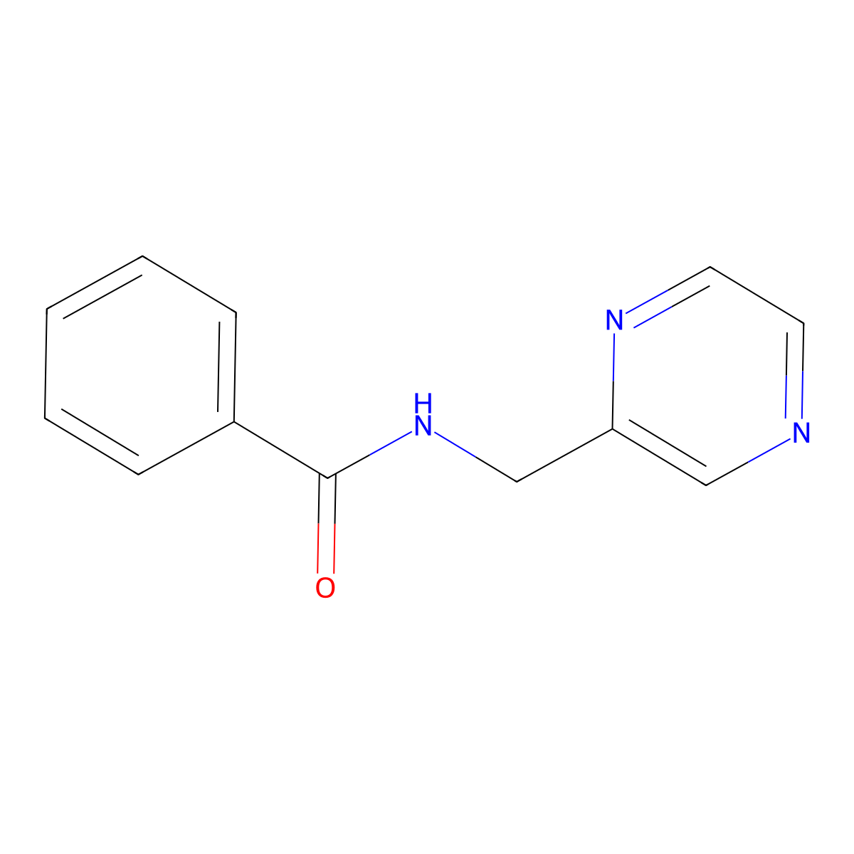N-(pyrazin-2-ylmethyl)benzamide molecular structure, CAS 55316-25-1