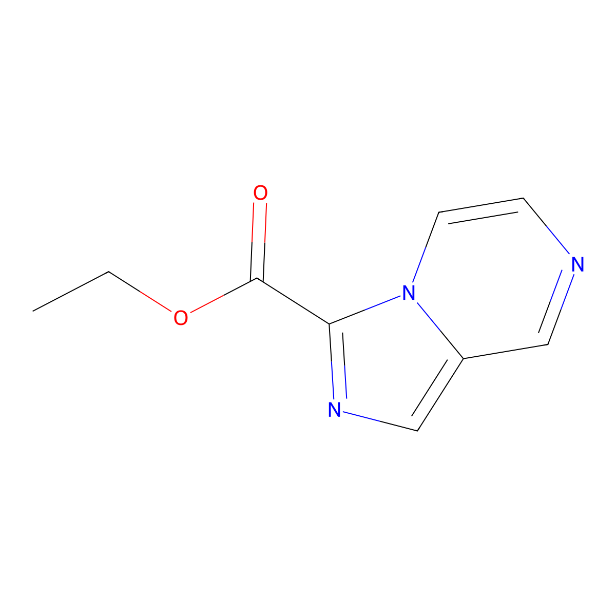 Ethyl imidazo(1,5-a)pyrazine-3-carboxylate molecular structure, CAS 55316-47-7