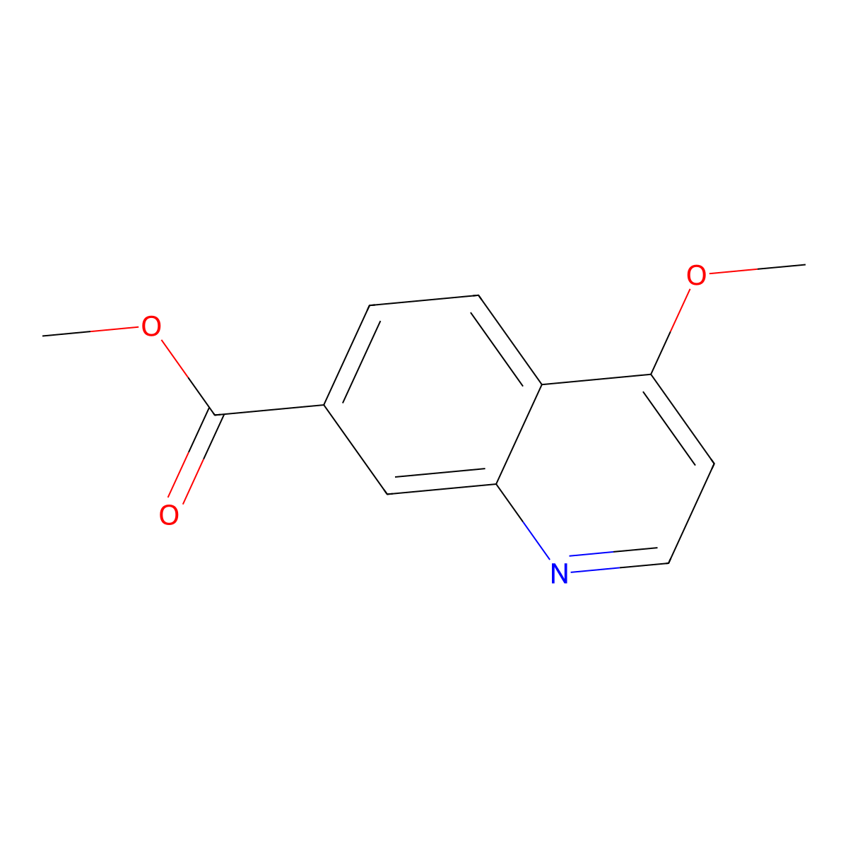 7-Carbomethoxy-4-methoxyquinoline molecular structure, CAS 55316-99-9