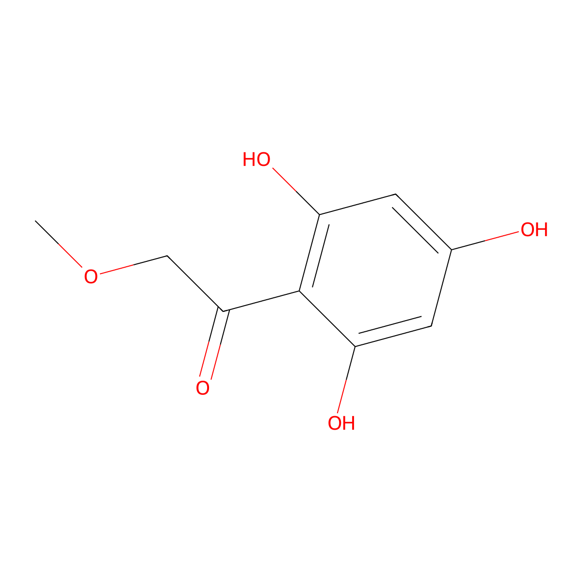 2-Methoxy-1-(2,4,6-trihydroxyphenyl)ethanone molecular structure, CAS 55317-02-7