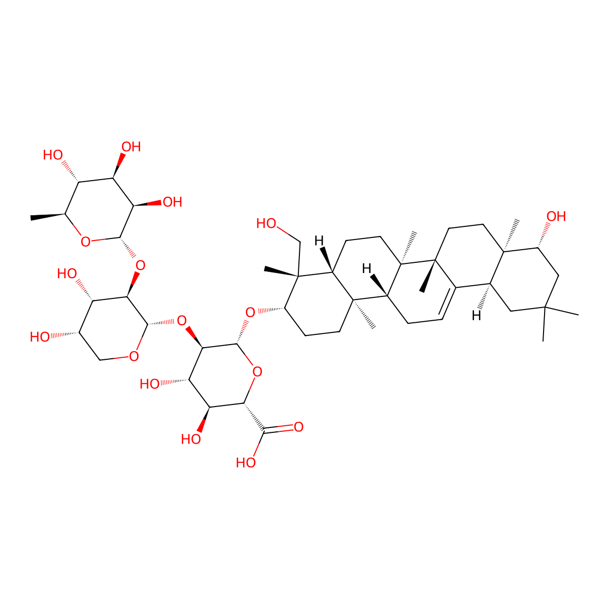 Soyasaponin II molecular structure, CAS 55319-36-3