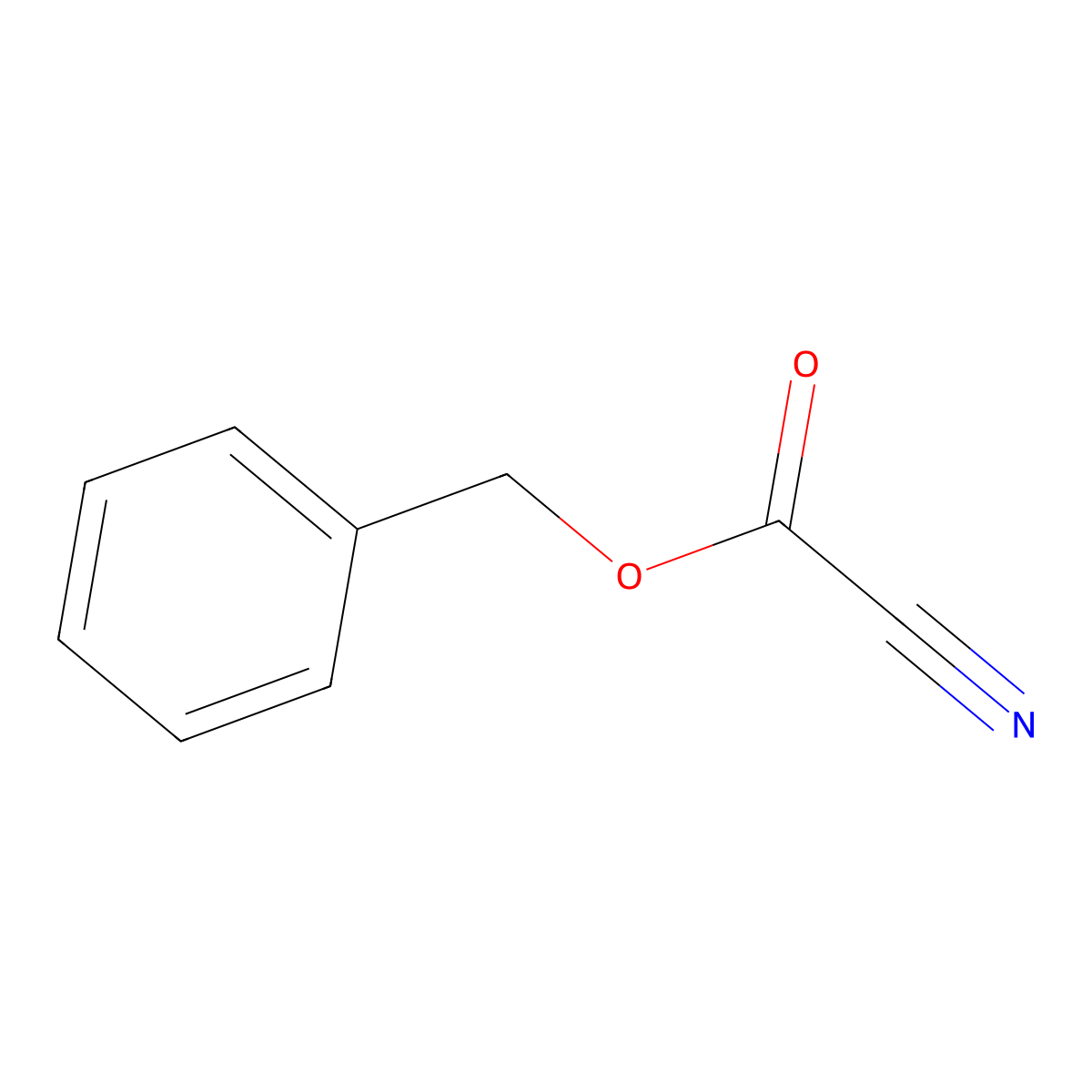 Benzyl cyanoformate molecular structure, CAS 5532-86-5