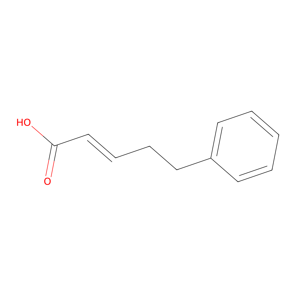 (E)-5-phenylpent-2-enoic acid molecular structure, CAS 55320-96-2
