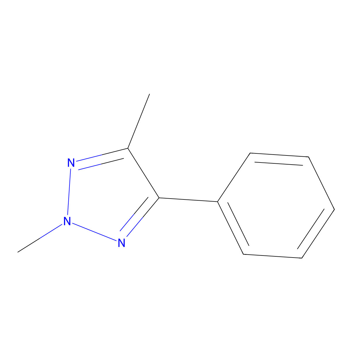 2,4-Dimethyl-5-phenyl-2H-1,2,3-triazole molecular structure, CAS 55324-07-7