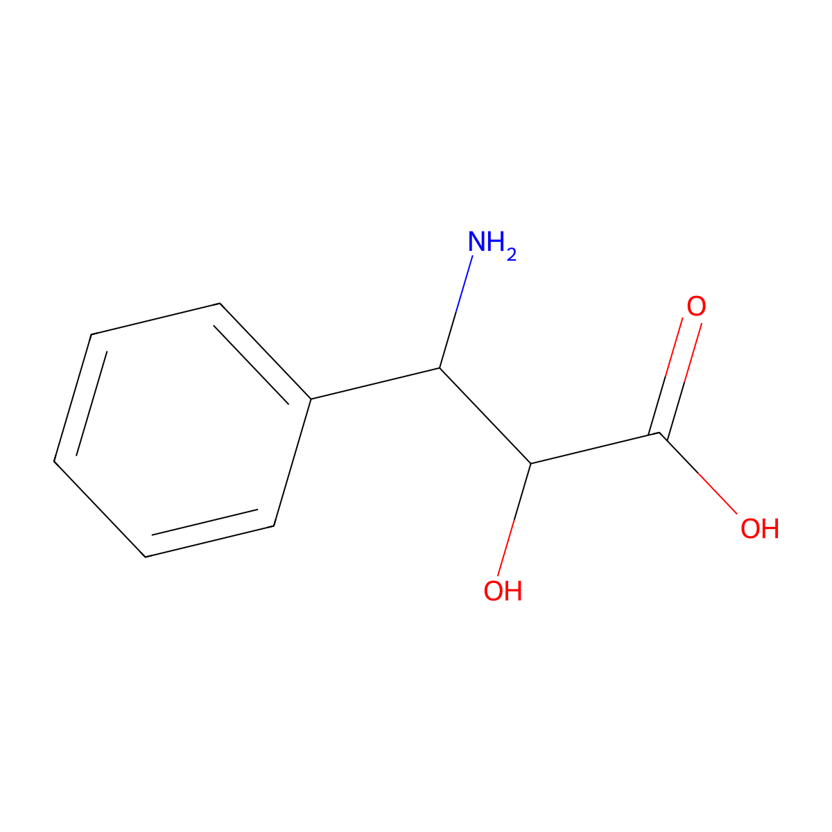 (2S,3S)-3-amino-2-hydroxy-3-phenylpropanoic acid molecular structure, CAS 55325-50-3