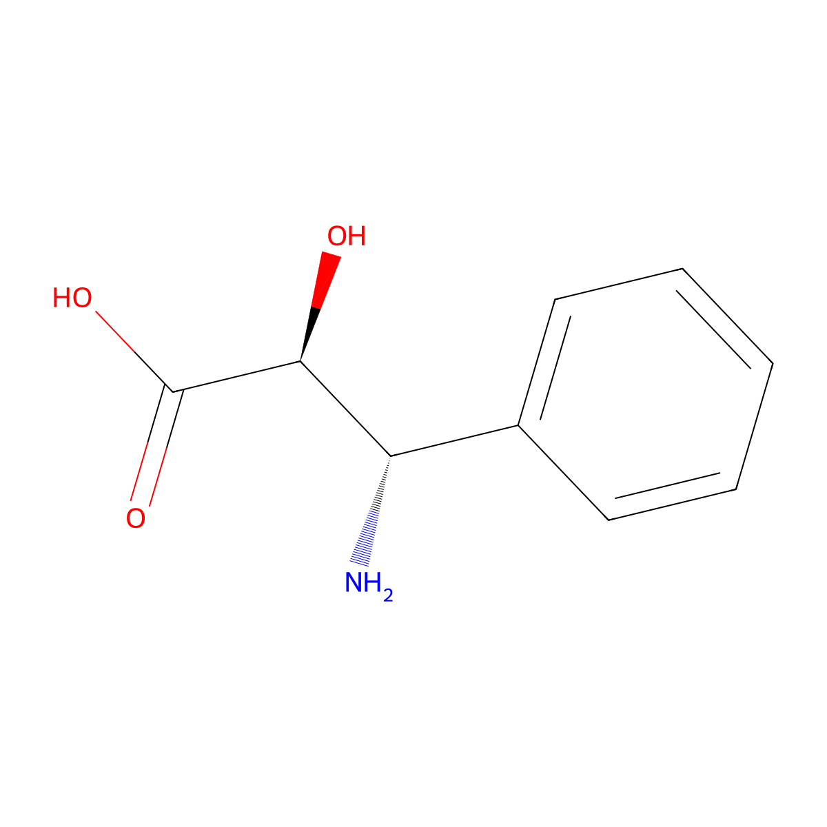 (2S,3S)-3-amino-2-hydroxy-3-phenylpropanoic acid molecular structure, CAS 55325-50-3