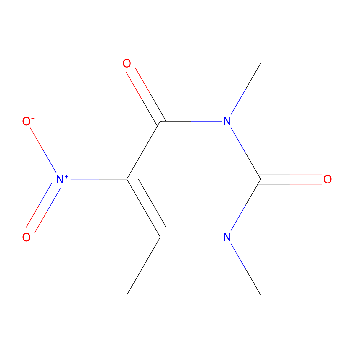 5-Nitro-1,3,6-trimethyluracil molecular structure, CAS 55326-07-3