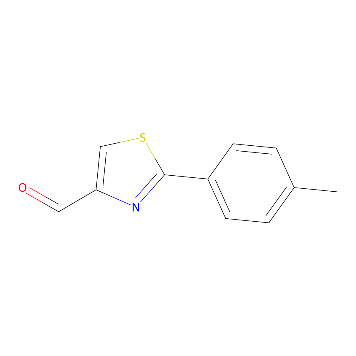 2-(4-Methylphenyl)-1,3-thiazole-4-carbaldehyde molecular structure, CAS 55327-29-2