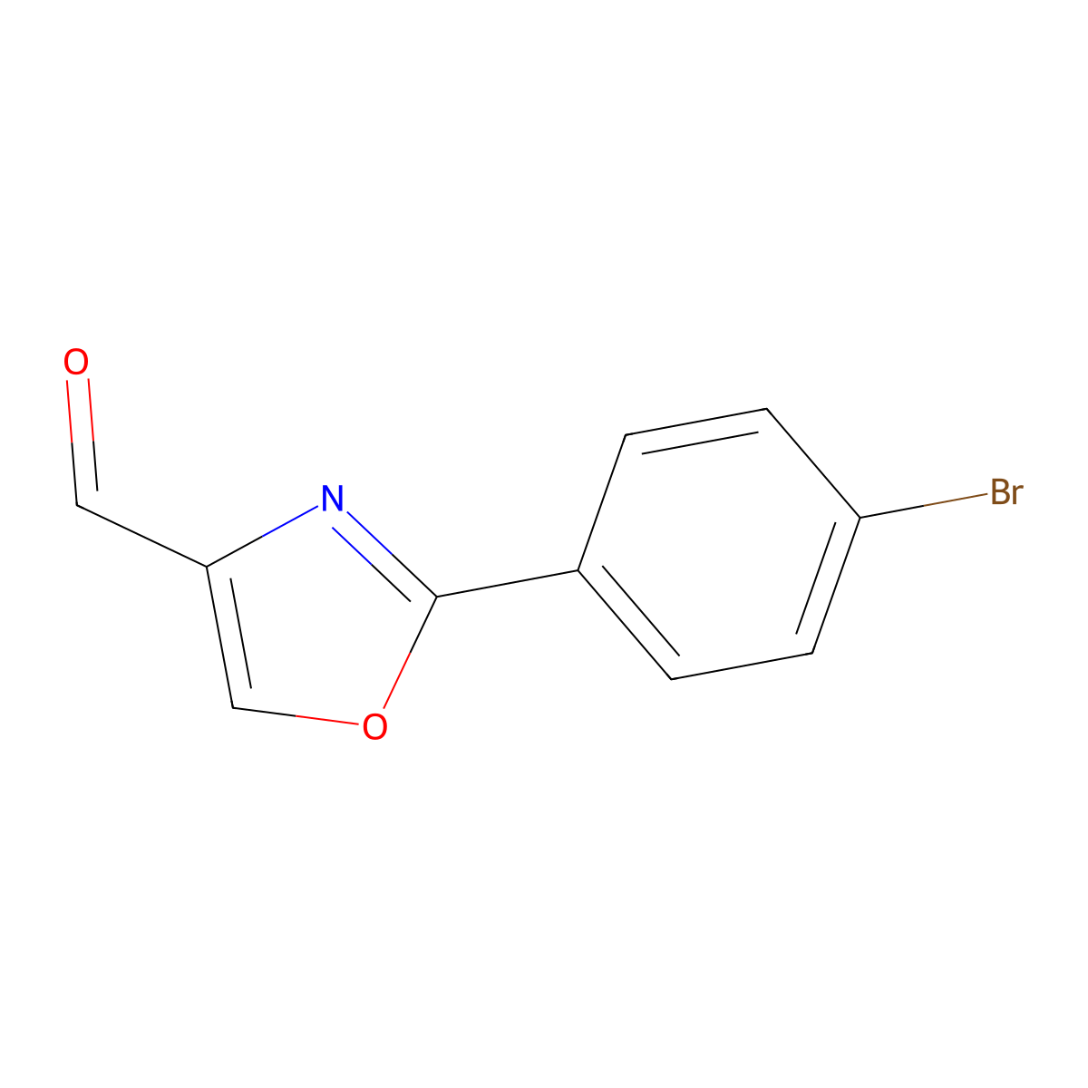 2-(4-Bromo-phenyl)-oxazole-4-carbaldehyde molecular structure, CAS 55327-32-7