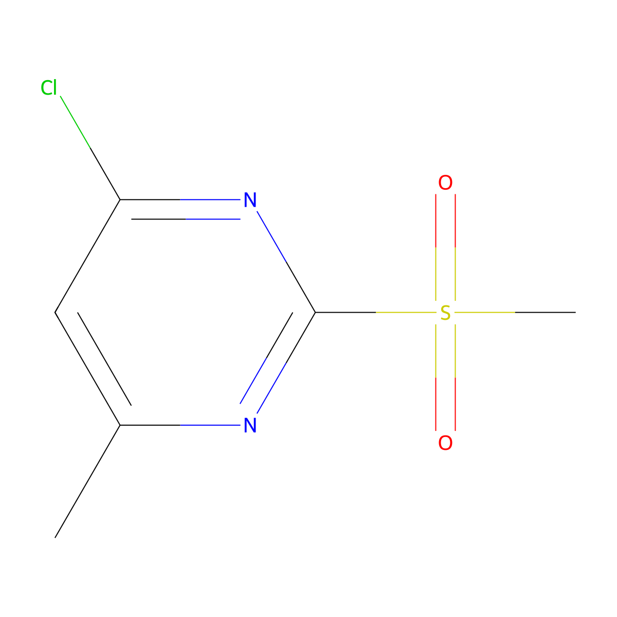 4-Chloro-2-methanesulfonyl-6-methylpyrimidine molecular structure, CAS 55329-22-1