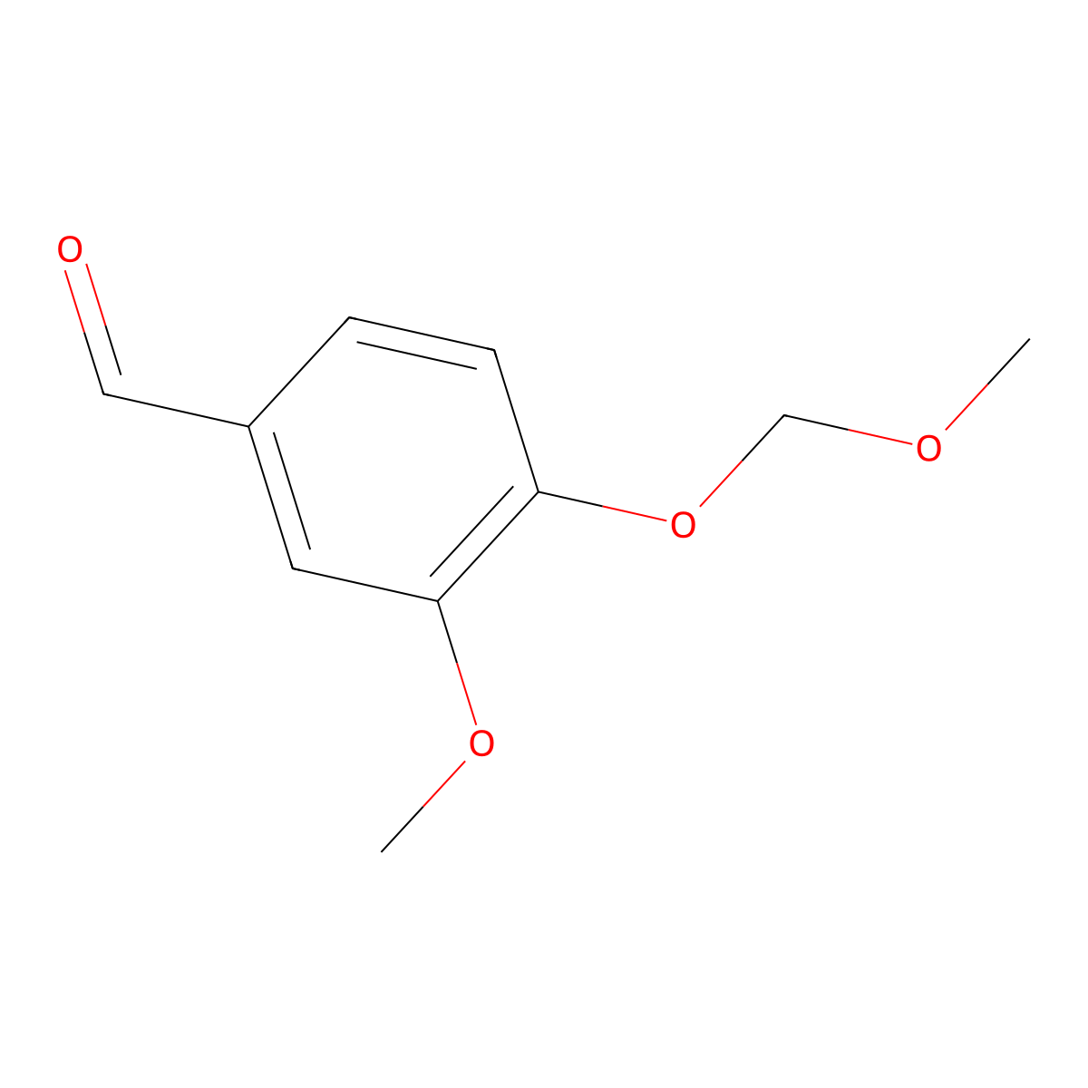 3-Methoxy-4-(methoxymethoxy)benzaldehyde molecular structure, CAS 5533-00-6