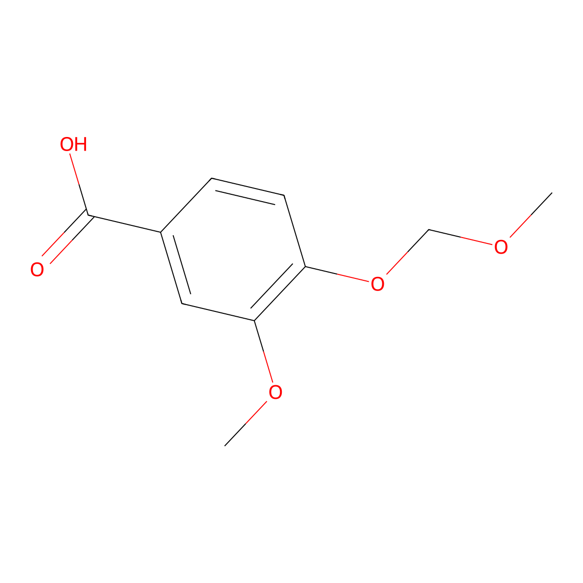 3-Methoxy-4-(methoxymethoxy)benzoic acid molecular structure, CAS 5533-02-8