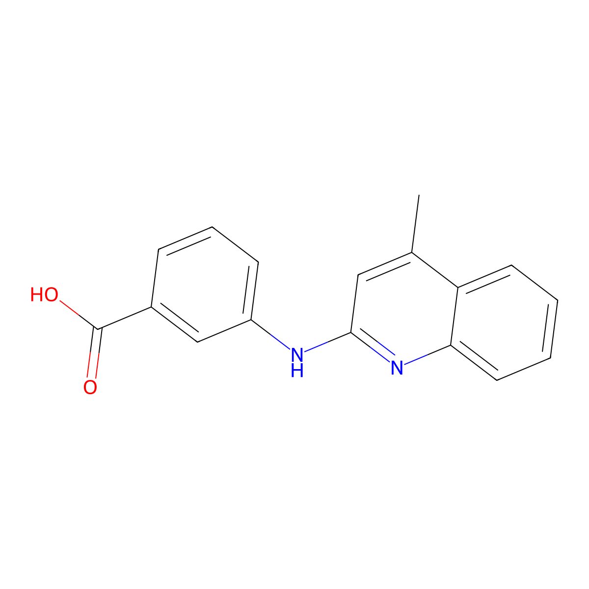3-(4-Methyl-quinolin-2-ylamino)-benzoic acid molecular structure, CAS 5533-17-5