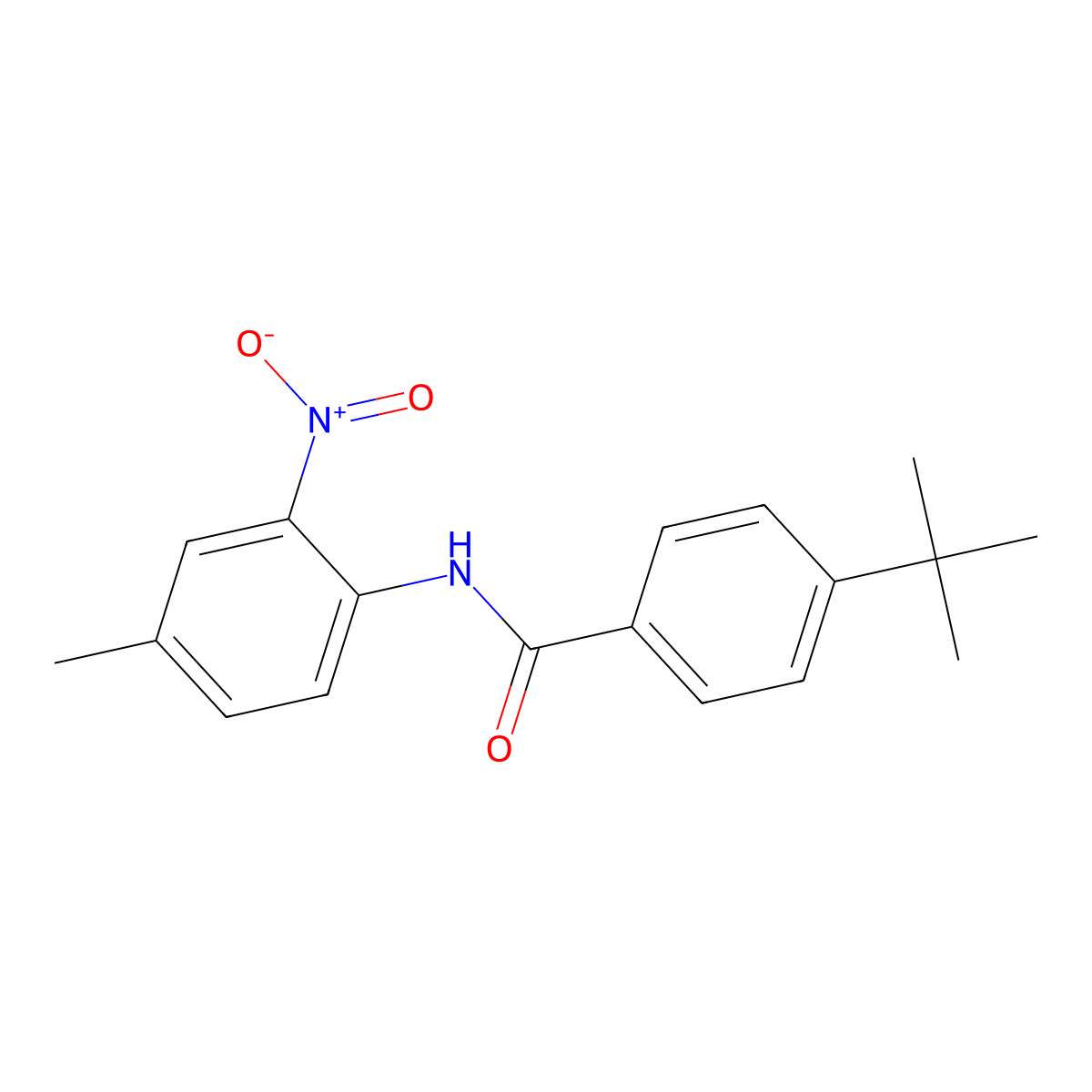 4-tert-butyl-N-(4-methyl-2-nitrophenyl)benzamide molecular structure, CAS 5533-31-3