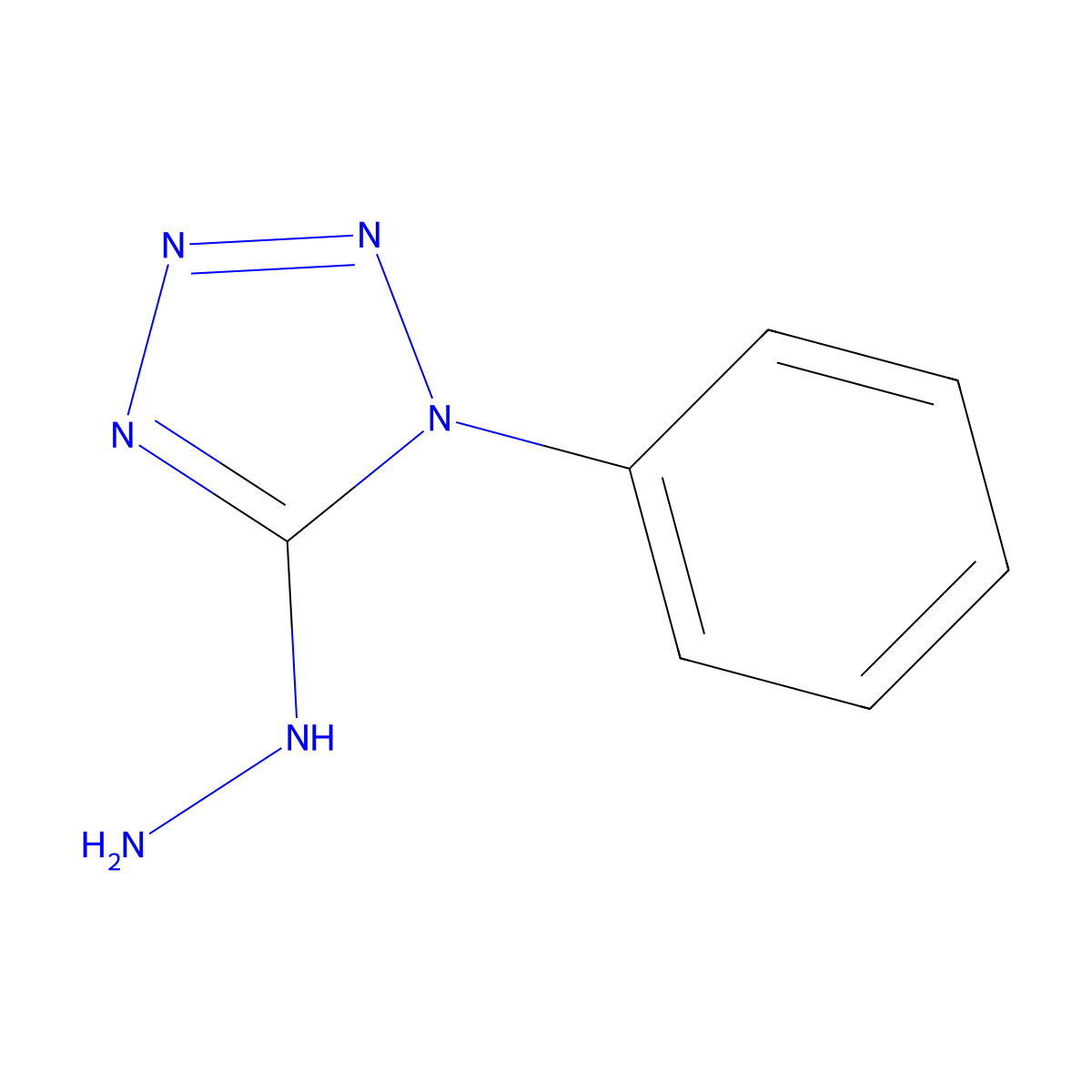 5-hydrazino-1-phenyl-1H-tetrazole molecular structure, CAS 5533-43-7