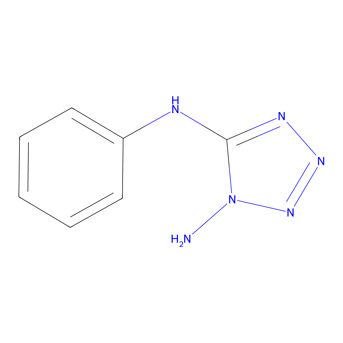 N5-Phenyl-1H-tetrazole-1,5-diamine molecular structure, CAS 5533-44-8