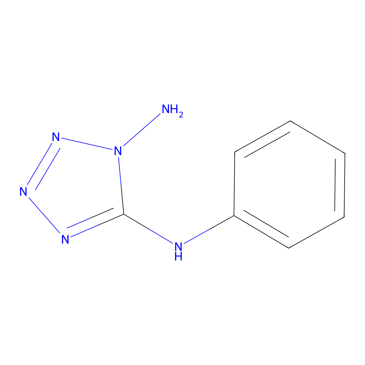 N5-Phenyl-1H-tetrazole-1,5-diamine molecular structure, CAS 5533-44-8