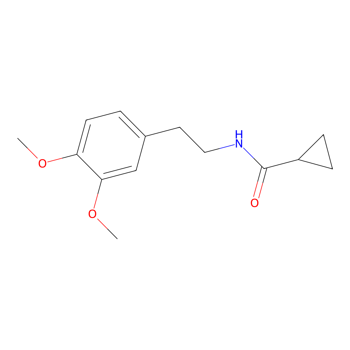N-[2-(3,4-dimethoxyphenyl)ethyl]cyclopropanecarboxamide molecular structure, CAS 5533-73-3