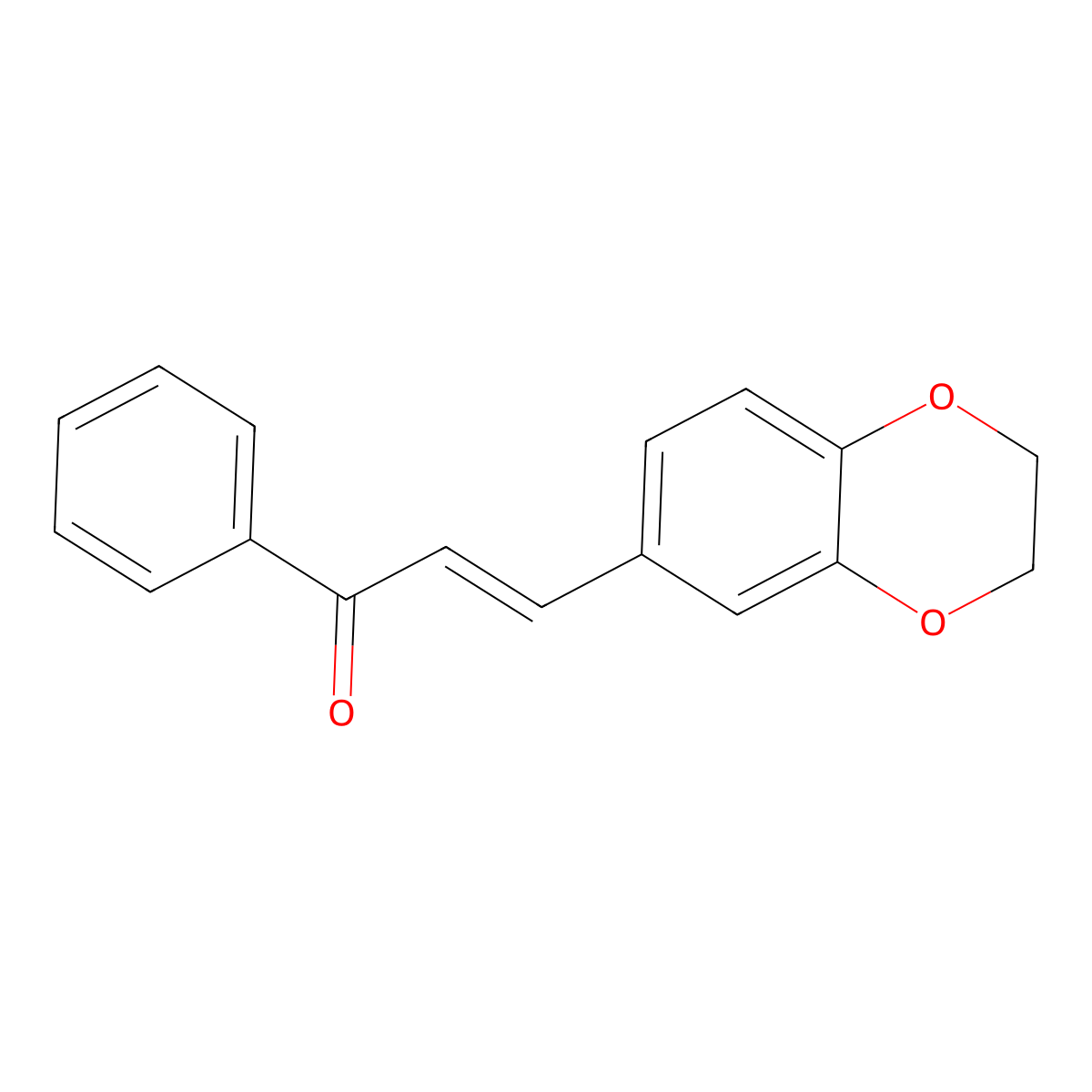 3-(2,3-Dihydro-1,4-benzodioxin-6-yl)-1-phenylprop-2-en-1-one molecular structure, CAS 5533-90-4