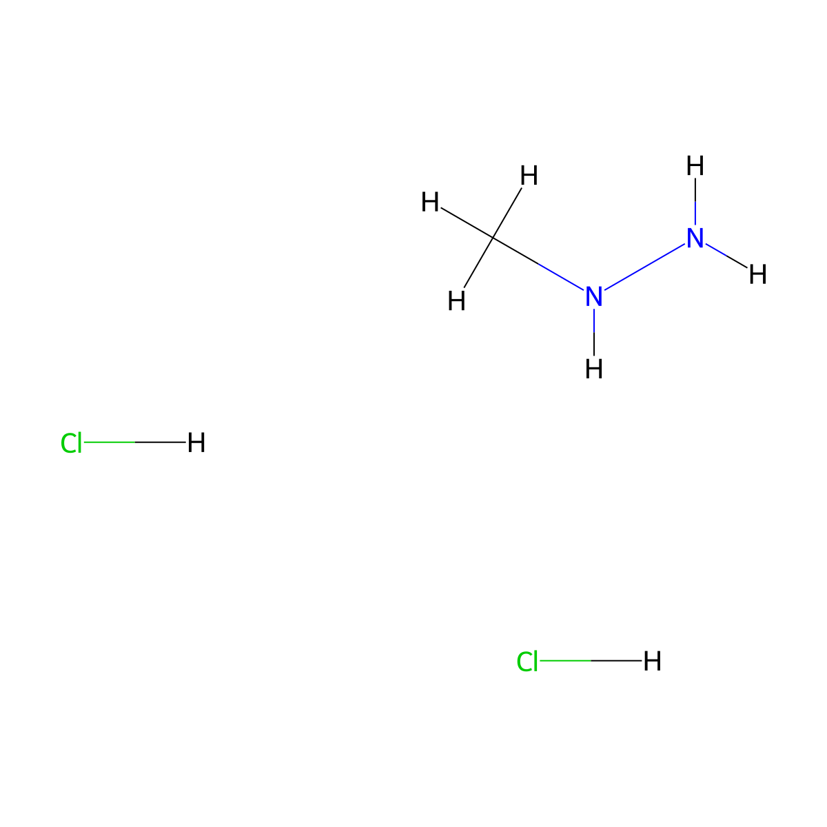 Hydrazine, methyl-, dihydrochloride molecular structure, CAS 55330-60-4