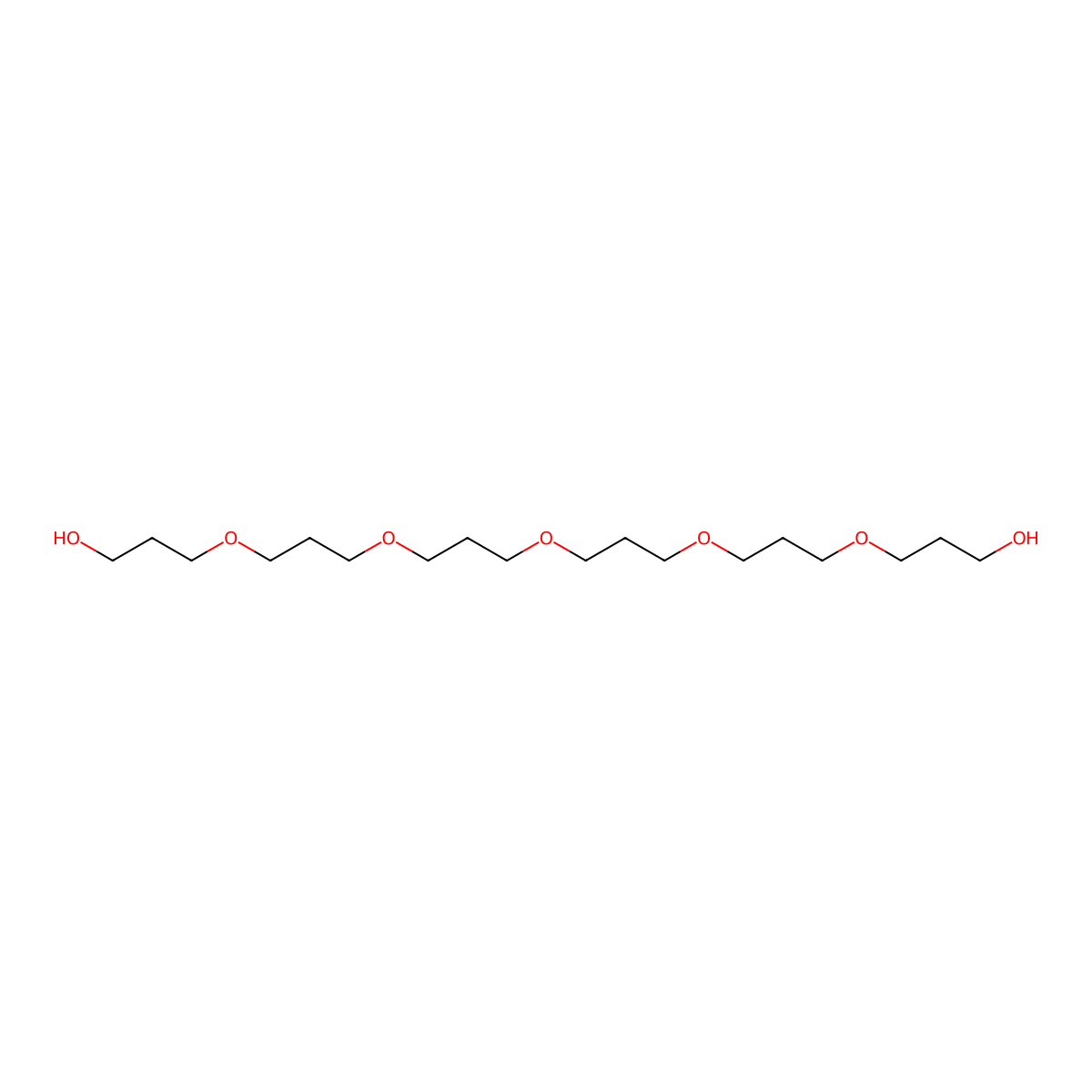 3-[3-[3-[3-[3-(3-Hydroxypropoxy)propoxy]propoxy]propoxy]propoxy]propan-1-ol molecular structure, CAS 55333-98-7