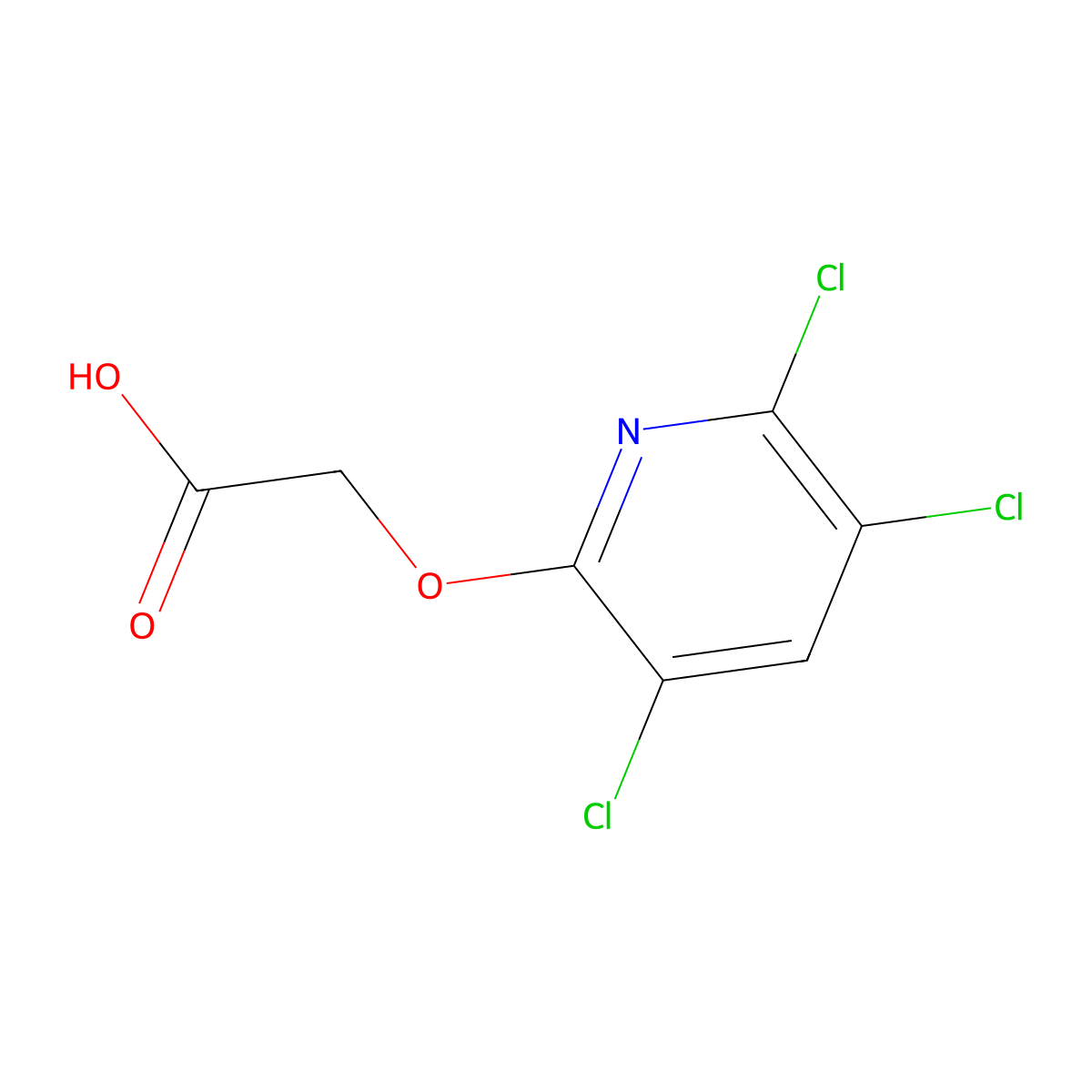 Triclopyr molecular structure, CAS 55335-06-3