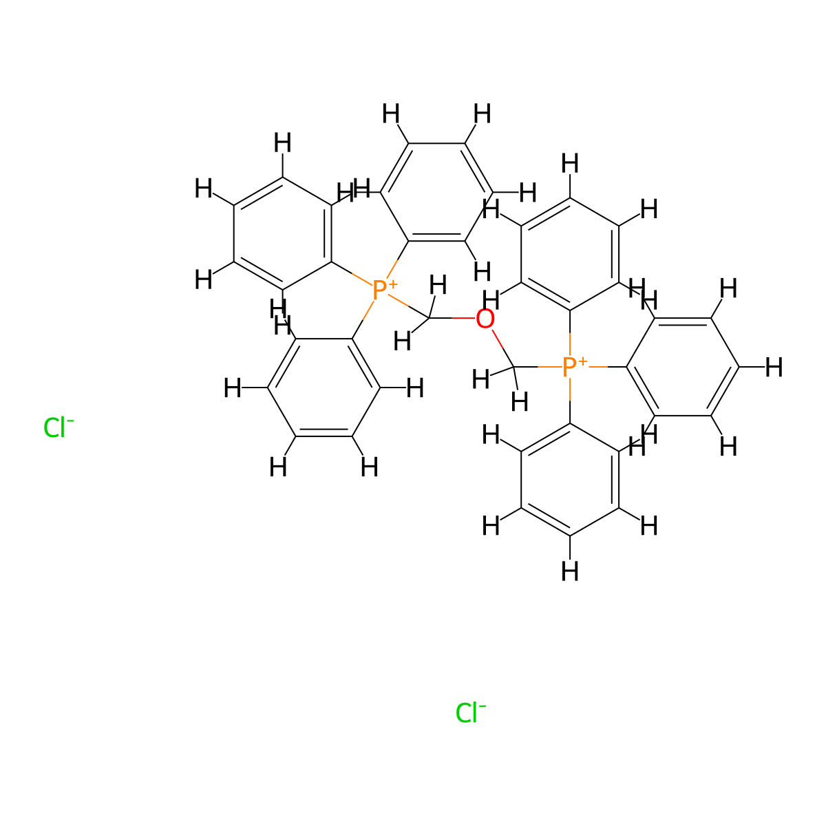 [Oxybis(methylene)]bis(triphenylphosphanium) dichloride molecular structure, CAS 55338-02-8