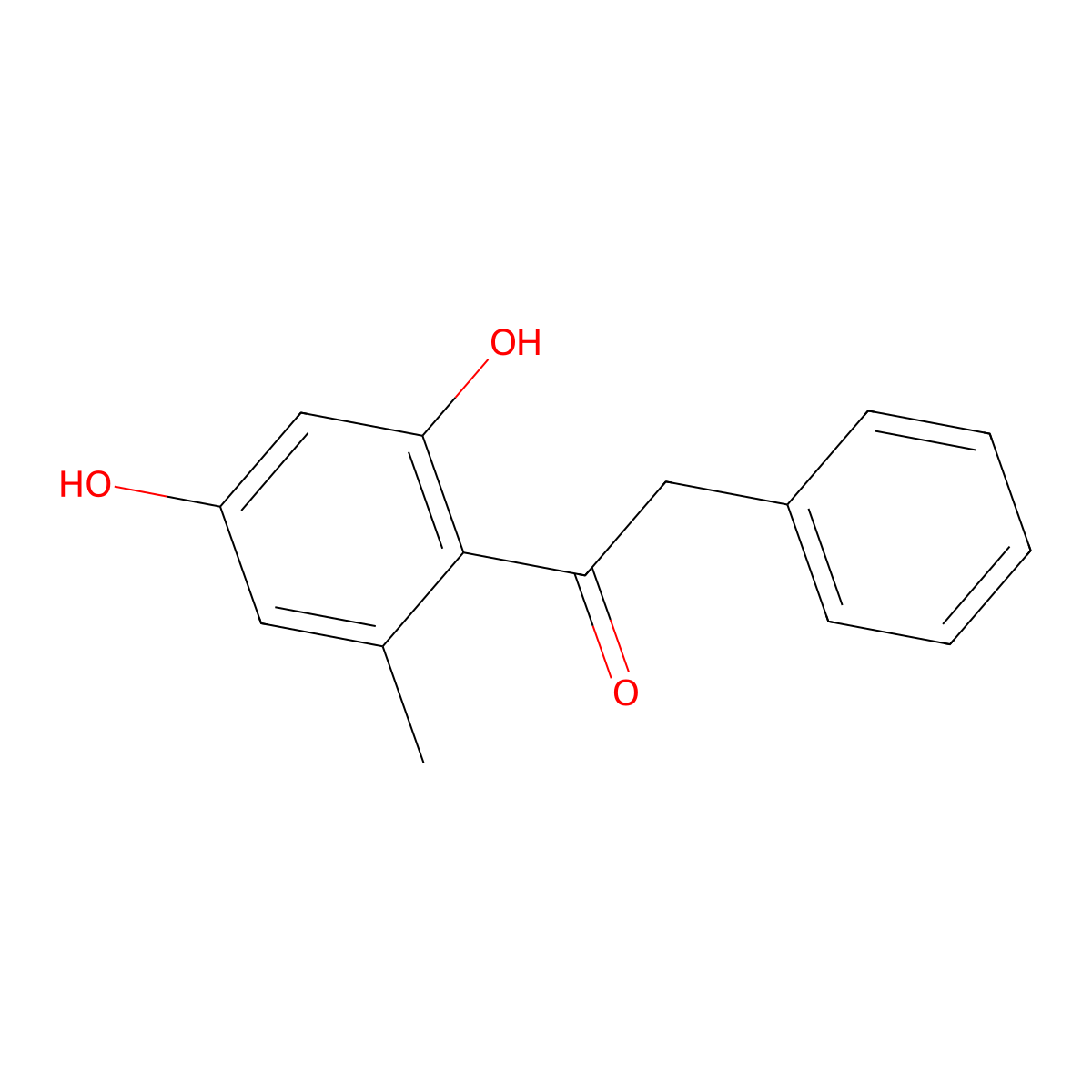 1-(2,4-Dihydroxy-6-methylphenyl)-2-phenylethanone molecular structure, CAS 55338-29-9