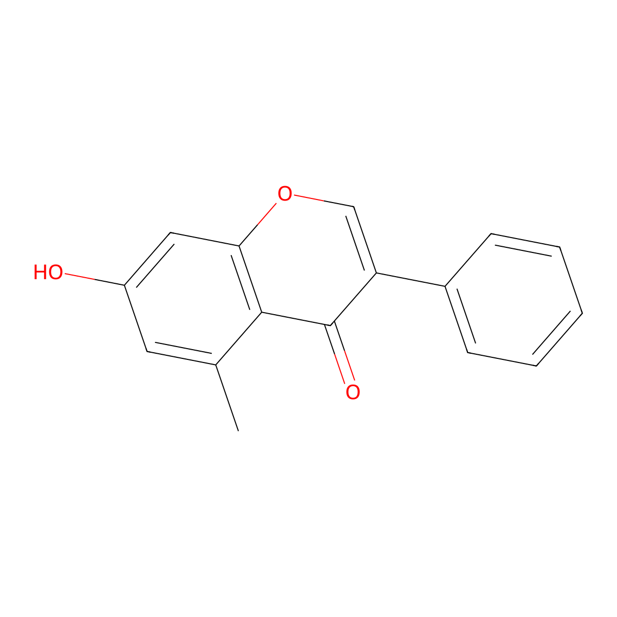 7-Hydroxy-5-methyl-3-phenyl-4H-1-benzopyran-4-one molecular structure, CAS 55338-30-2