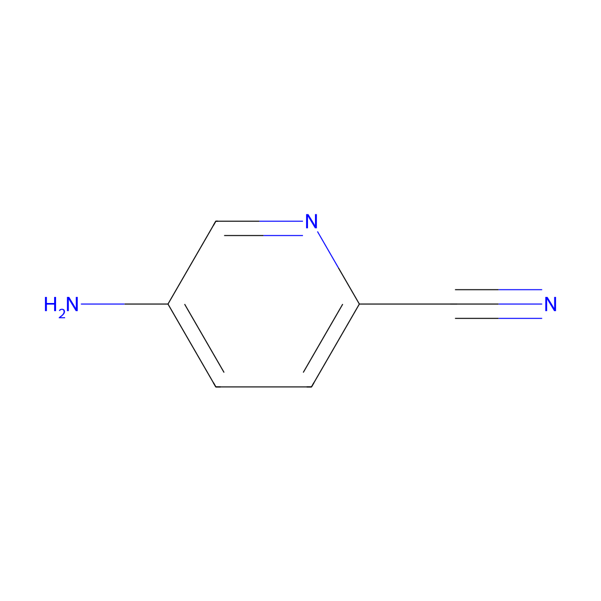 5-Aminopyridine-2-carbonitrile molecular structure, CAS 55338-73-3