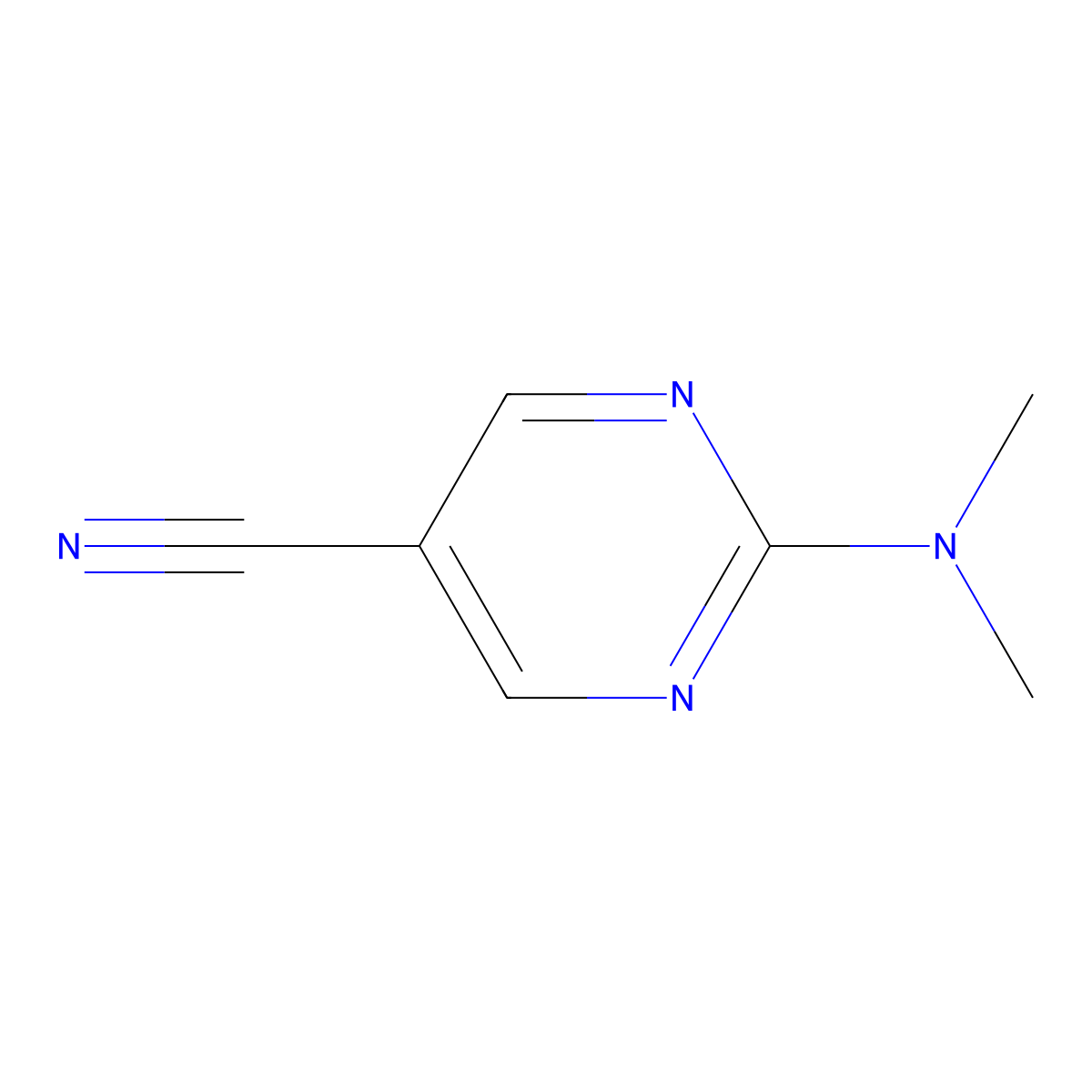 2-(Dimethylamino)pyrimidine-5-carbonitrile molecular structure, CAS 55338-76-6
