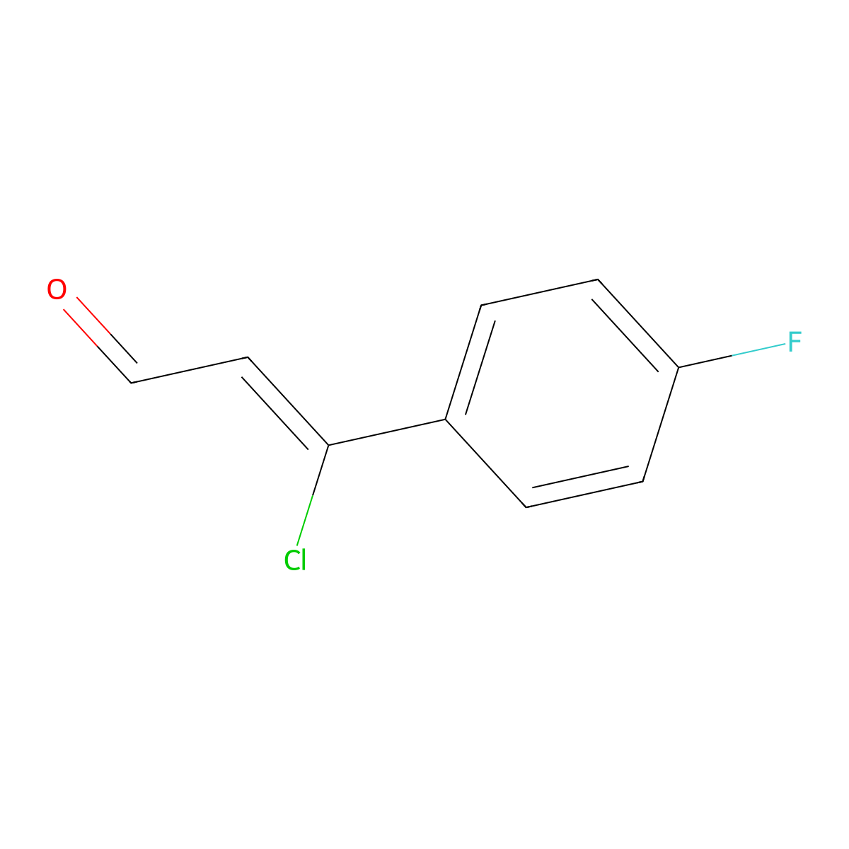 Cinnamaldehyde, beta-chloro-p-fluoro- molecular structure, CAS 55338-97-1