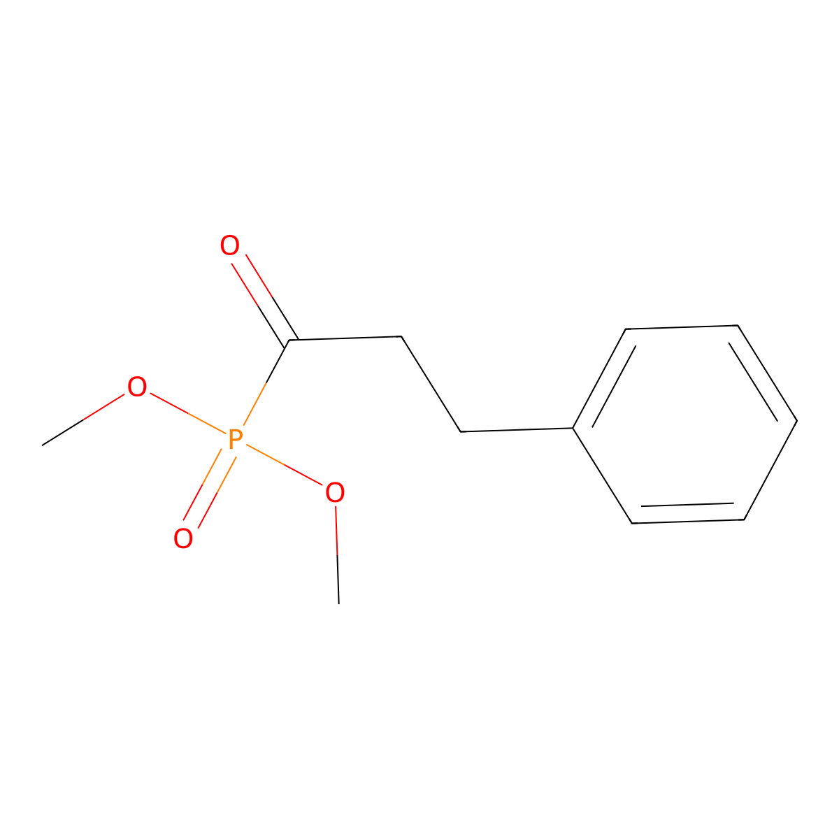 Dimethyl (3-phenylpropanoyl)phosphonate molecular structure, CAS 55339-95-2