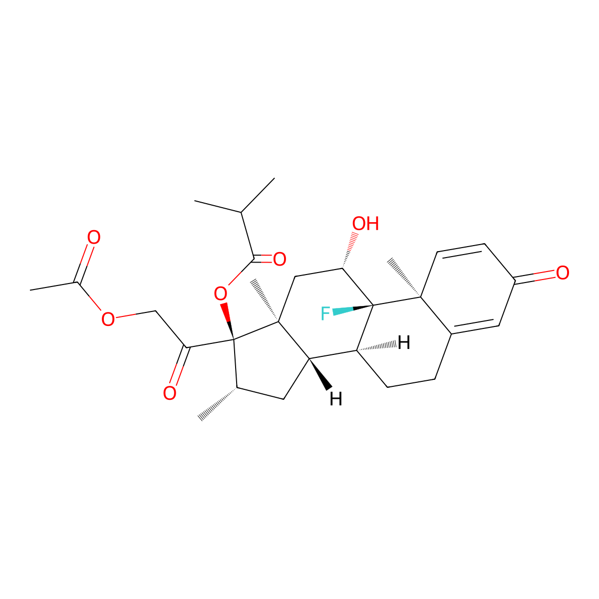 Betamethasone acibutate molecular structure, CAS 5534-05-4